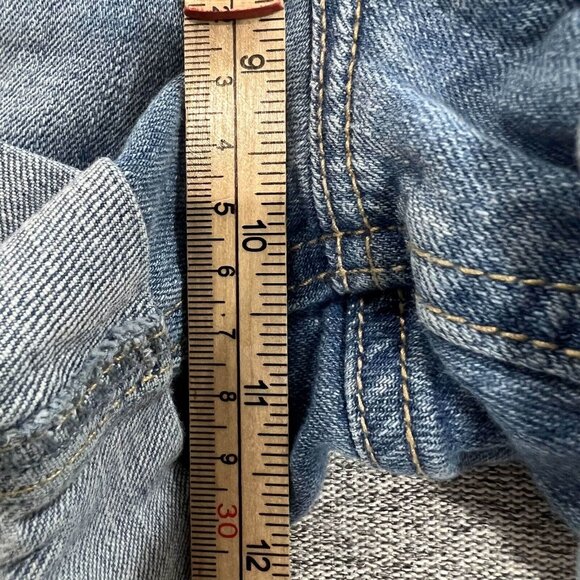 Hollister Jean Shorts Women Size 26 Blue Light Wash High Rise Boyfriend Denim - Picture 7 of 13